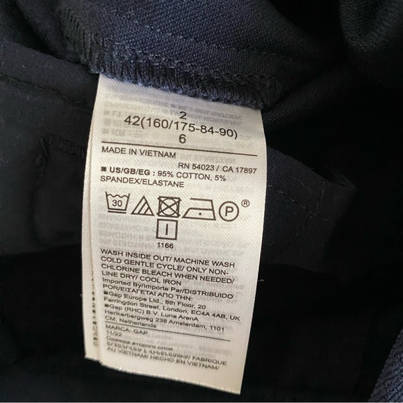GAP High Rise Navy Bi-Stretch Flare Pants NWT Size 2 Small - Picture 10 of 10